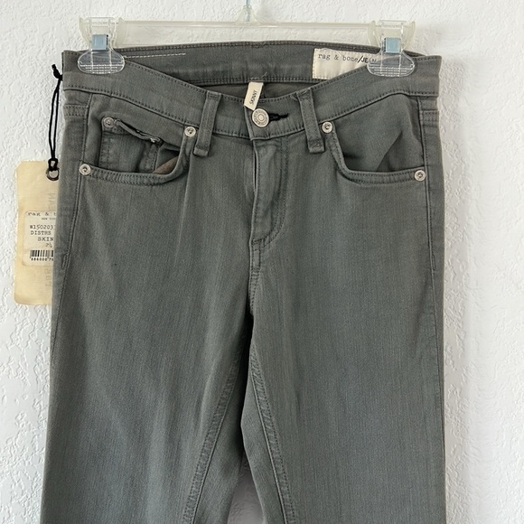 NWT Rag & Bone Skinny Jeans in Distressed Sage - Picture 10 of 12